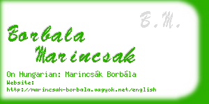 borbala marincsak business card