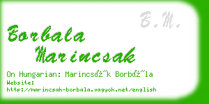 borbala marincsak business card
